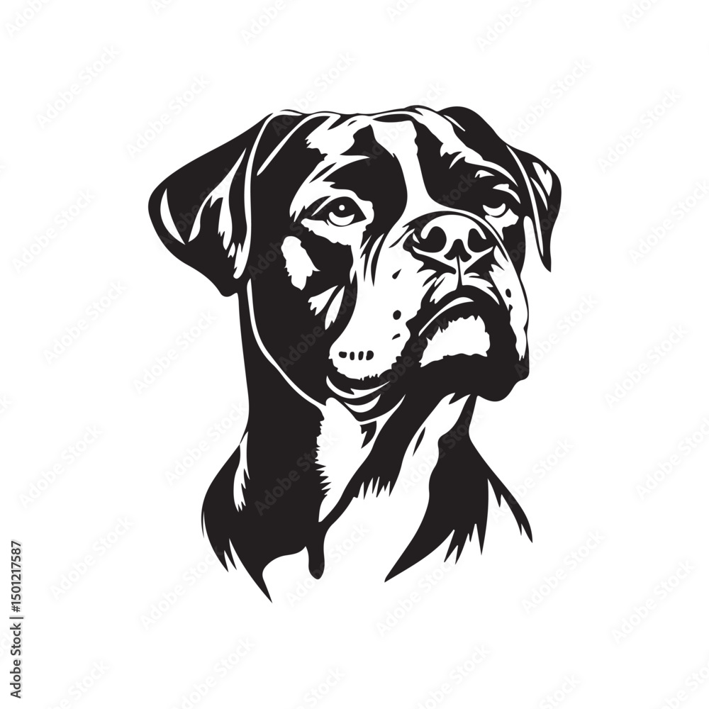 Fototapeta premium A charming and expressive bulldog mascot featuring bold lines and playful expression