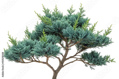 Blue Atlas Cedar Tree Isolated on Transparent Background,ai generated