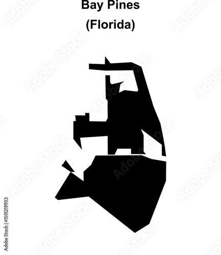 Bay Pines (Florida) blank outline map