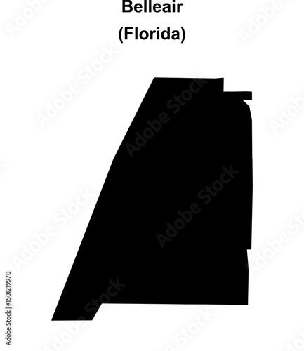 Belleair (Florida) blank outline map