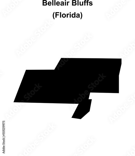 Belleair Bluffs (Florida) blank outline map