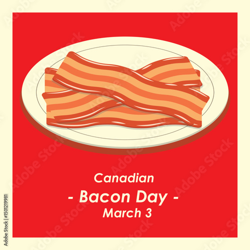 Vector Design Canadian Bacon Day – March 3, 2026.