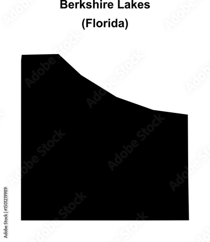 Berkshire Lakes (Florida) blank outline map