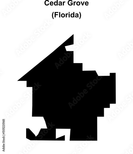 Cedar Grove (Florida) blank outline map