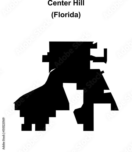 Center Hill (Florida) blank outline map