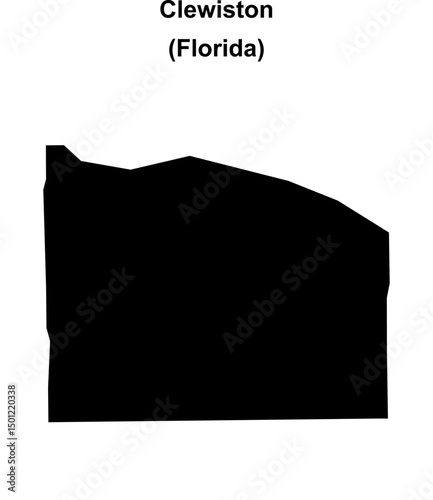 Clewiston (Florida) blank outline map