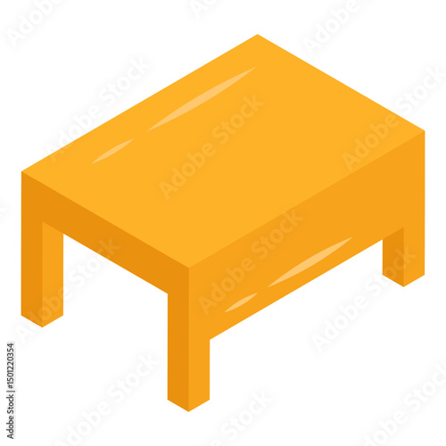 Editable design icon of square table
