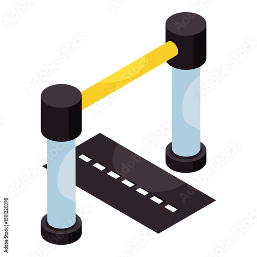 Conceptual isometric design icon of road