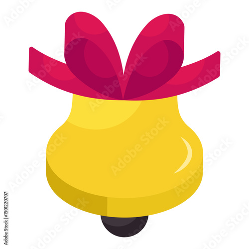       A trendy vector design of jingle bell icon