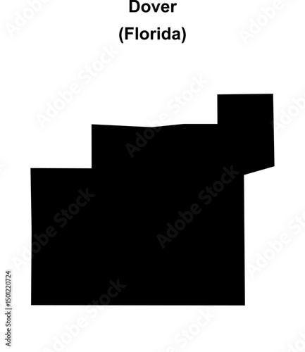 Dover (Florida) blank outline map