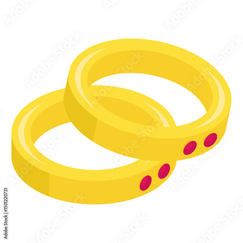Conceptualizing isometric design icon of armlet 