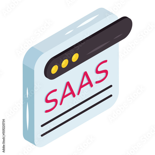 Premium download icon of saas