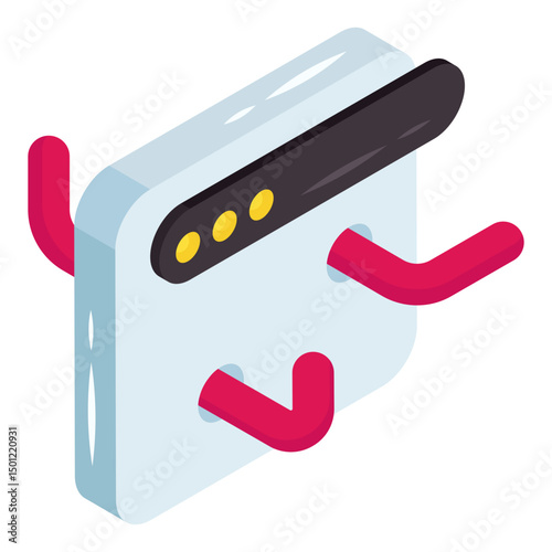 Editable design icon of web hacking 