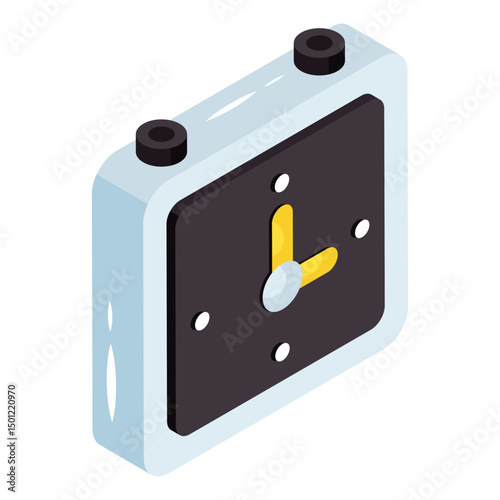 Editable design icon of wall clock