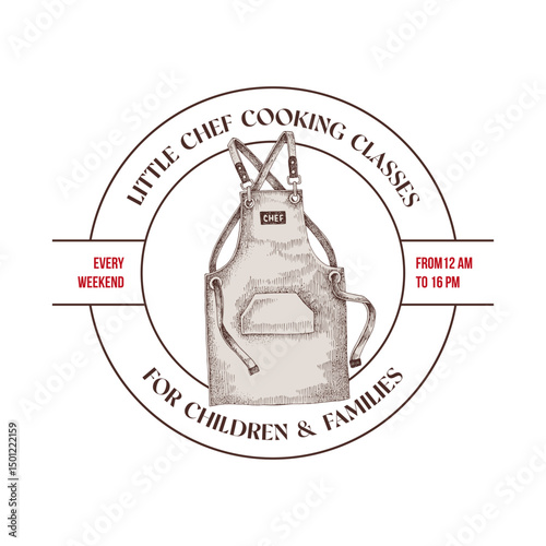 Cooking classes logo template vector
