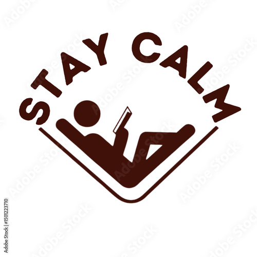 vector illustration of stay calm icon image