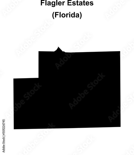 Flagler Estates (Florida) blank outline map