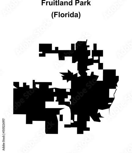 Fruitland Park (Florida) blank outline map