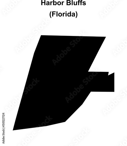 Harbor Bluffs (Florida) blank outline map