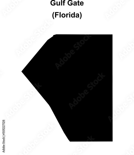 Gulf Gate (Florida) blank outline map