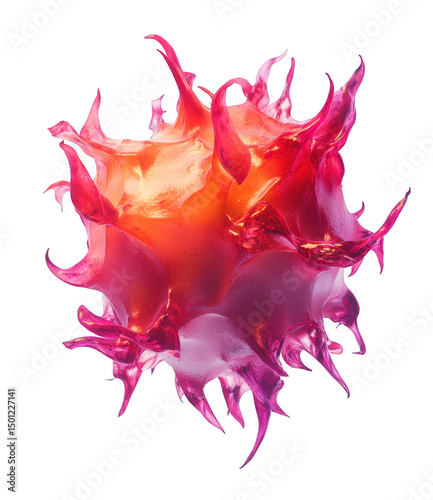 Abstract Pink and Orange Organic Blob