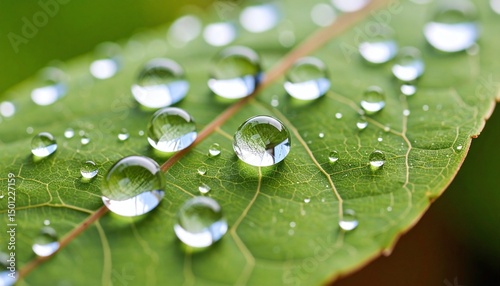 water drops on a leaf