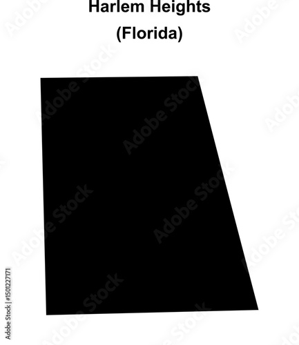 Harlem Heights (Florida) blank outline map