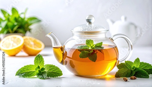 cup of tea with mint