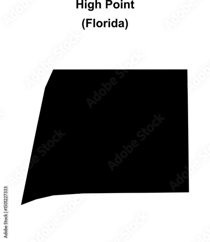 High Point (Florida) blank outline map