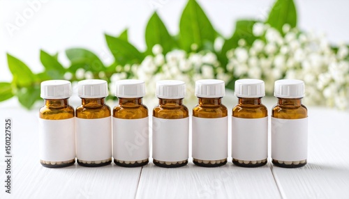 medicine bottle with green leaves alternative medicine