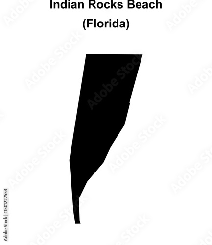 Indian Rocks Beach (Florida) blank outline map