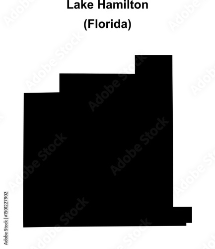 Lake Hamilton (Florida) blank outline map