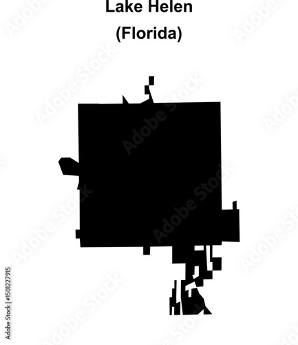 Lake Helen (Florida) blank outline map