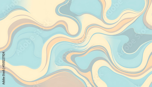 Abstract Pastel Marble Liquid Wave Background