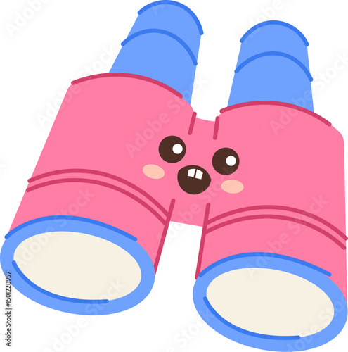 Cute Binoculars Character