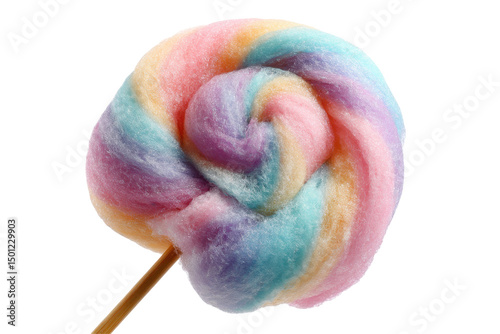 Swirled pastel treat isolated on transparent background