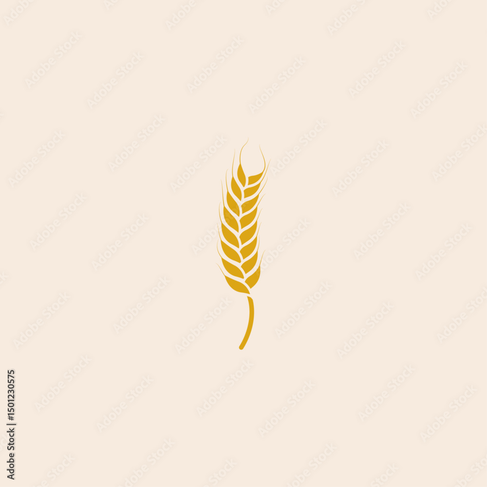 Wheat icon flat vector design. Wheat icon flat vector design.