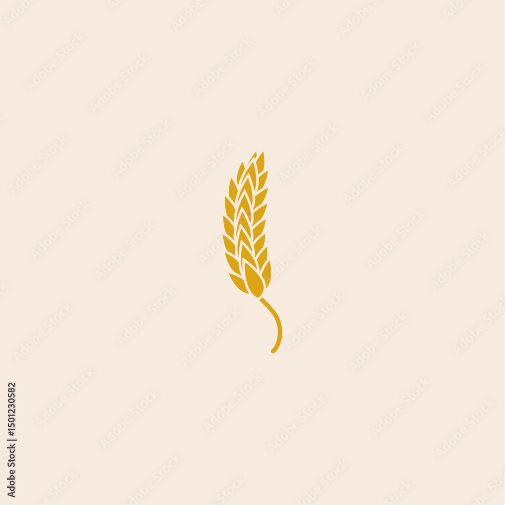 Wheat icon flat vector design. Wheat icon flat vector design.