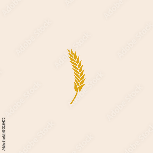 Wheat icon flat vector design. 