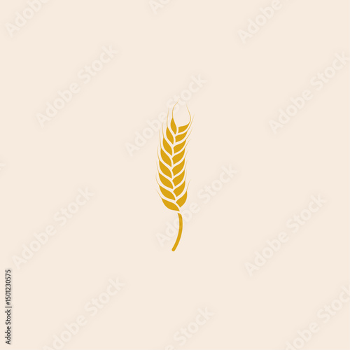 Wheat icon flat vector design. 