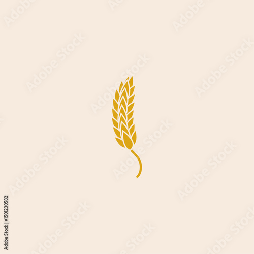 Wheat icon flat vector design. 