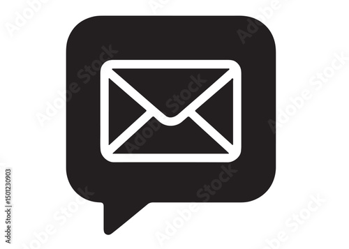 Chat icon logo silhouette vector, vector icon for comment, chat box dialogue logo silhouette icon vector illustration, social media logo icon silhouette vector on white background.