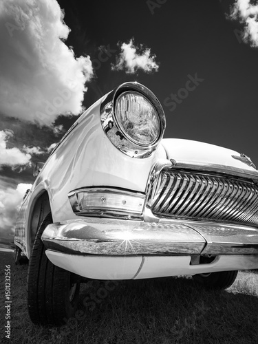 vintage car in the street