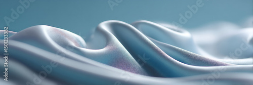 Wallpaper Mural Billowing azure silk waves, oceanic dreams, ethereal textile undulations, decorative serenity, reminiscent of Ostara's renewal whispers Torontodigital.ca