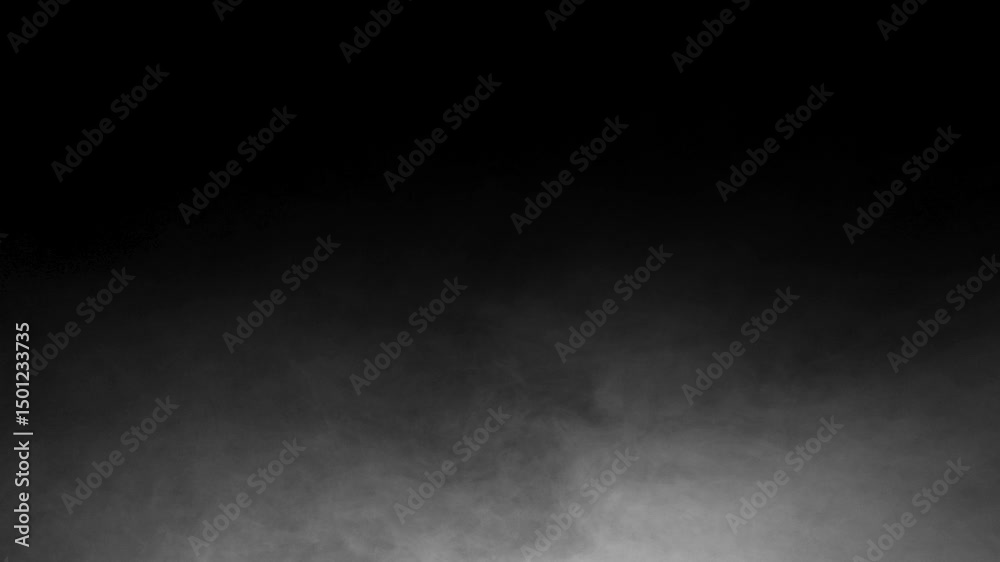 Lower thick fog rising over dark backdrop for eerie atmospheric overlay. High quality 4k footage