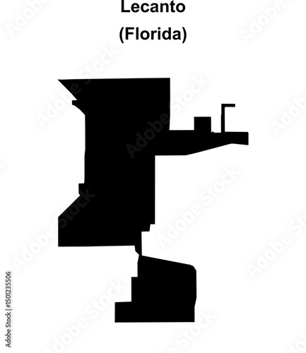 Lecanto (Florida) blank outline map