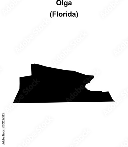 Olga (Florida) blank outline map