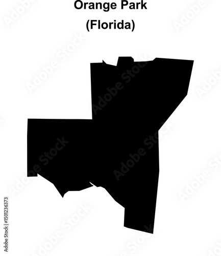 Orange Park (Florida) blank outline map
