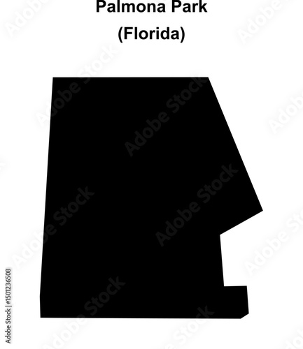 Palmona Park (Florida) blank outline map
