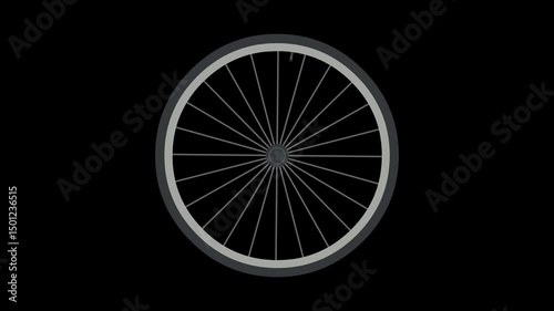 Animated Bicycle Wheel Spin with transparent background